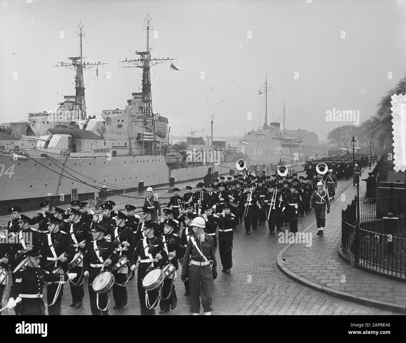 Den Helder Assaut Adelborsten Date : 18 Décembre 1953 Lieu : Den Helder Banque D'Images