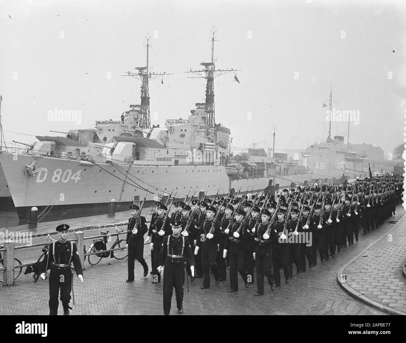 Den Helder Assaut Adelborsten Date : 18 Décembre 1953 Lieu : Den Helder Banque D'Images
