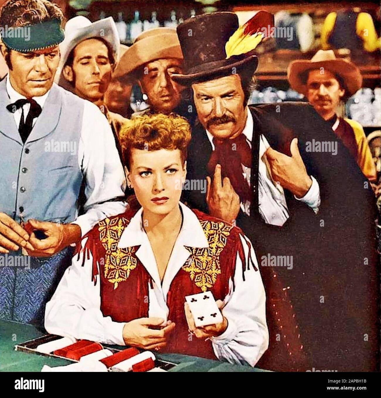 Comanche TERRITOIRE 1950 Film international universel avec Maureen O'Hara et Volonté Gear à droite Banque D'Images