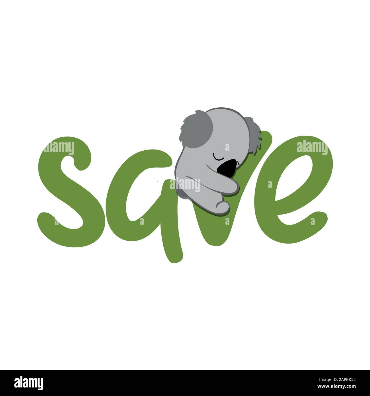 Sauver le koala en fuite - soutenir la faune et les gens dans leur temps difficile. Des températures record et des mois de sécheresse sévère ont alimenté une série o Illustration de Vecteur