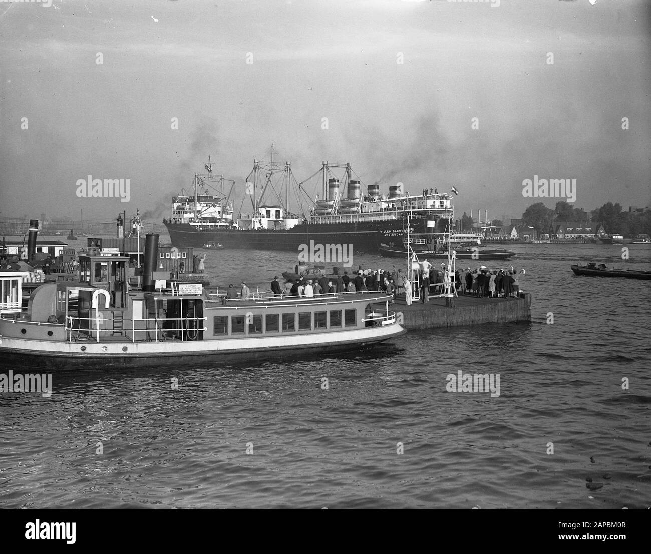 De Willem Barendsz Débute Le Deuxième Voyage Polaire Date : 3 Octobre 1947 Mots Clés : Ships Nom De L'Institution : Ms Willem Barentz Banque D'Images