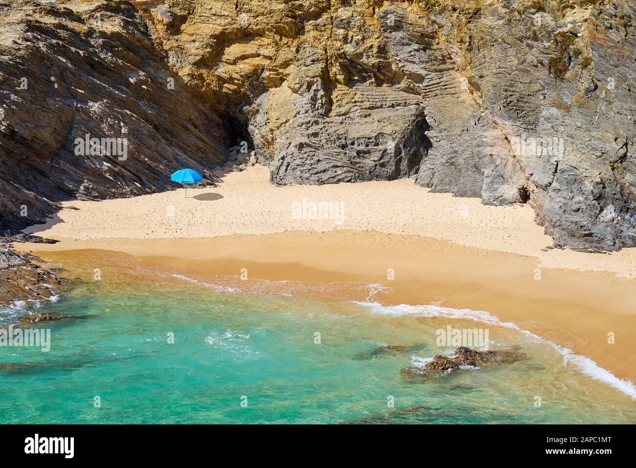 Baignoire plage près de Porto Covo, Parc Naturel de la Côte Vicentine, Portugal Banque D'Images