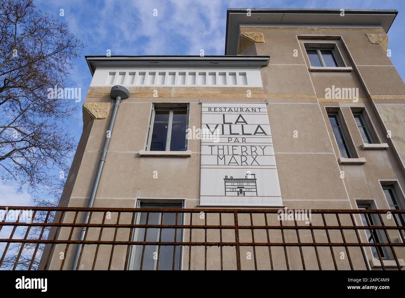 La Villa, restaurant de cuisine française Thierry Marx, Hôpital Edouard Herriot, Lyon, FranceLyon, France Banque D'Images