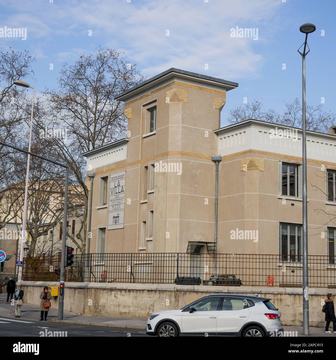 La Villa, restaurant de cuisine française Thierry Marx, Hôpital Edouard Herriot, Lyon, FranceLyon, France Banque D'Images