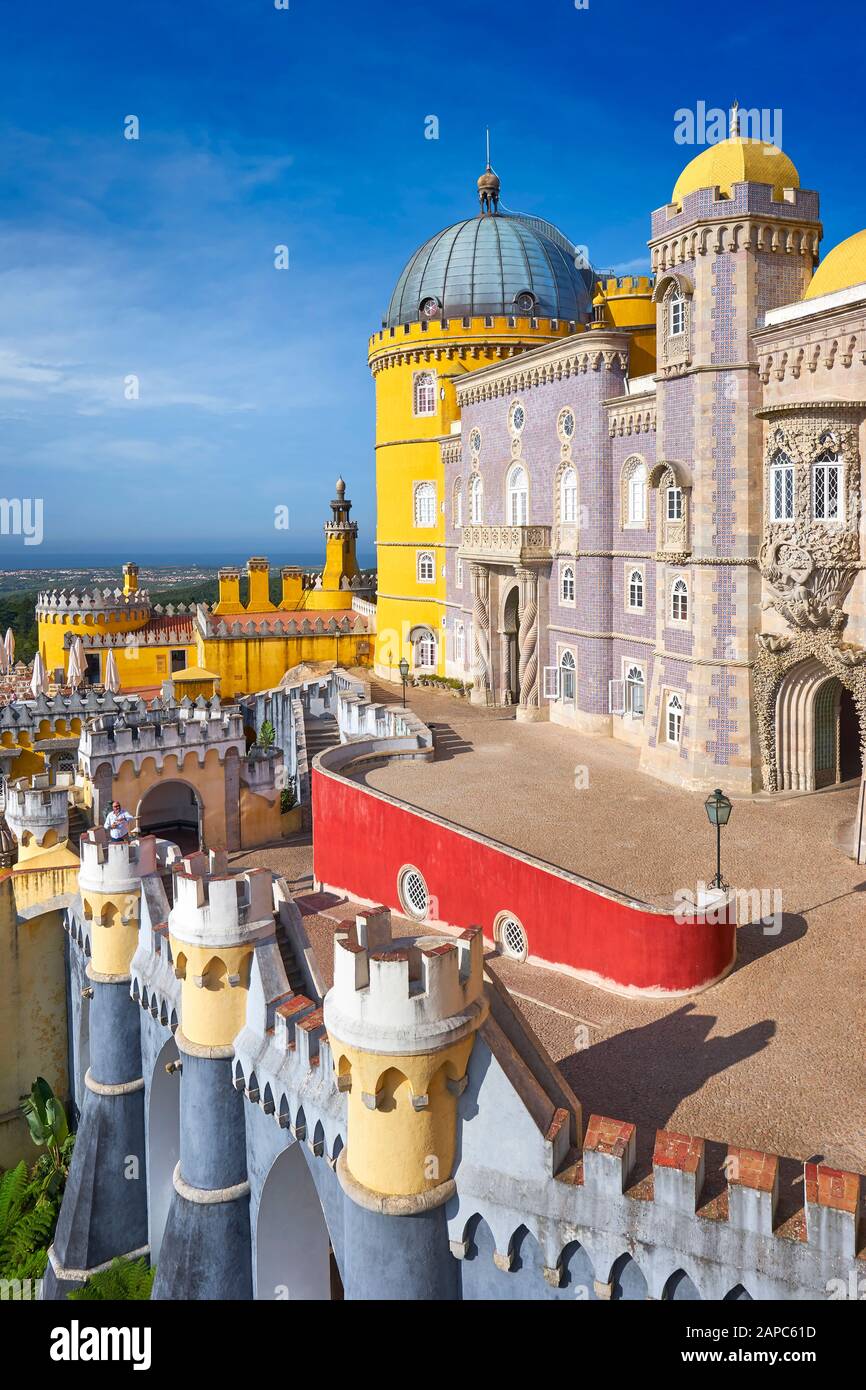 Palais de Pena, Sintra, Portugal Banque D'Images