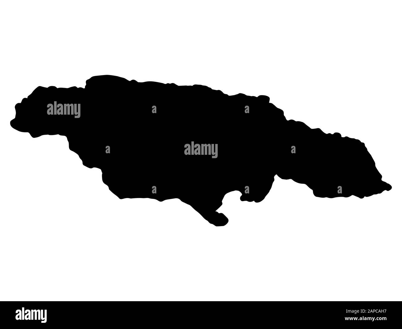 Jamaïque carte Silhouette noire, illustration vectorielle eps 10 Illustration de Vecteur
