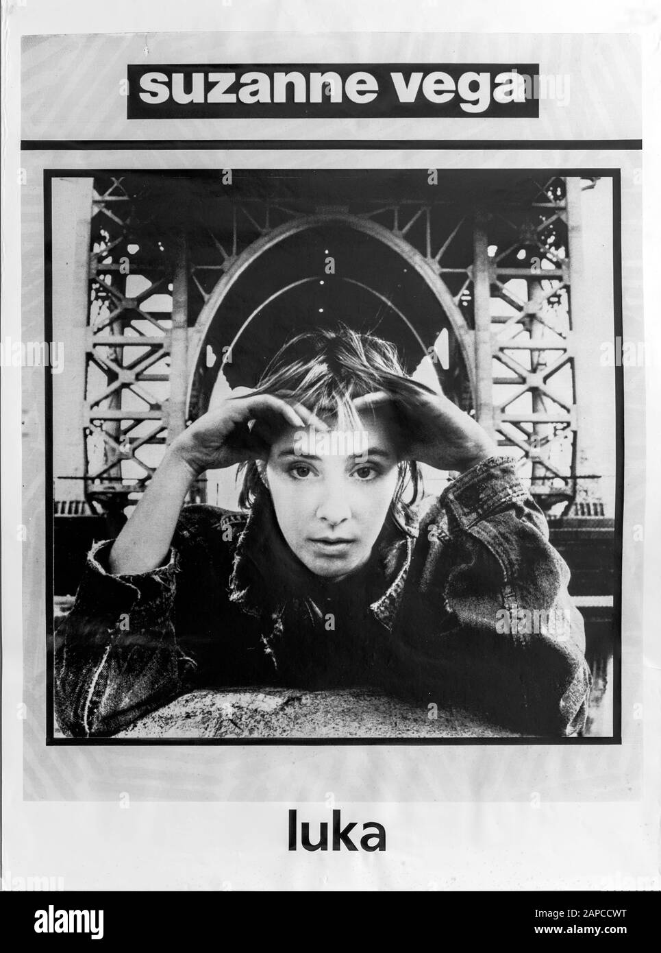 Affiche musicale promotionnelle Suzanne Vega Luka Banque D'Images