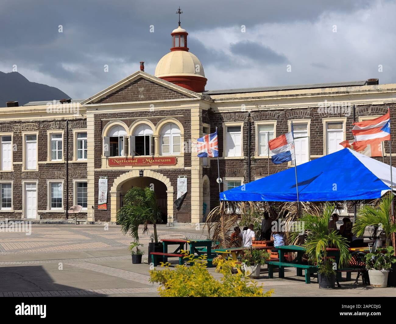 Musée national de Basseterre dans le centre-ville de Saint-Kitts Banque D'Images