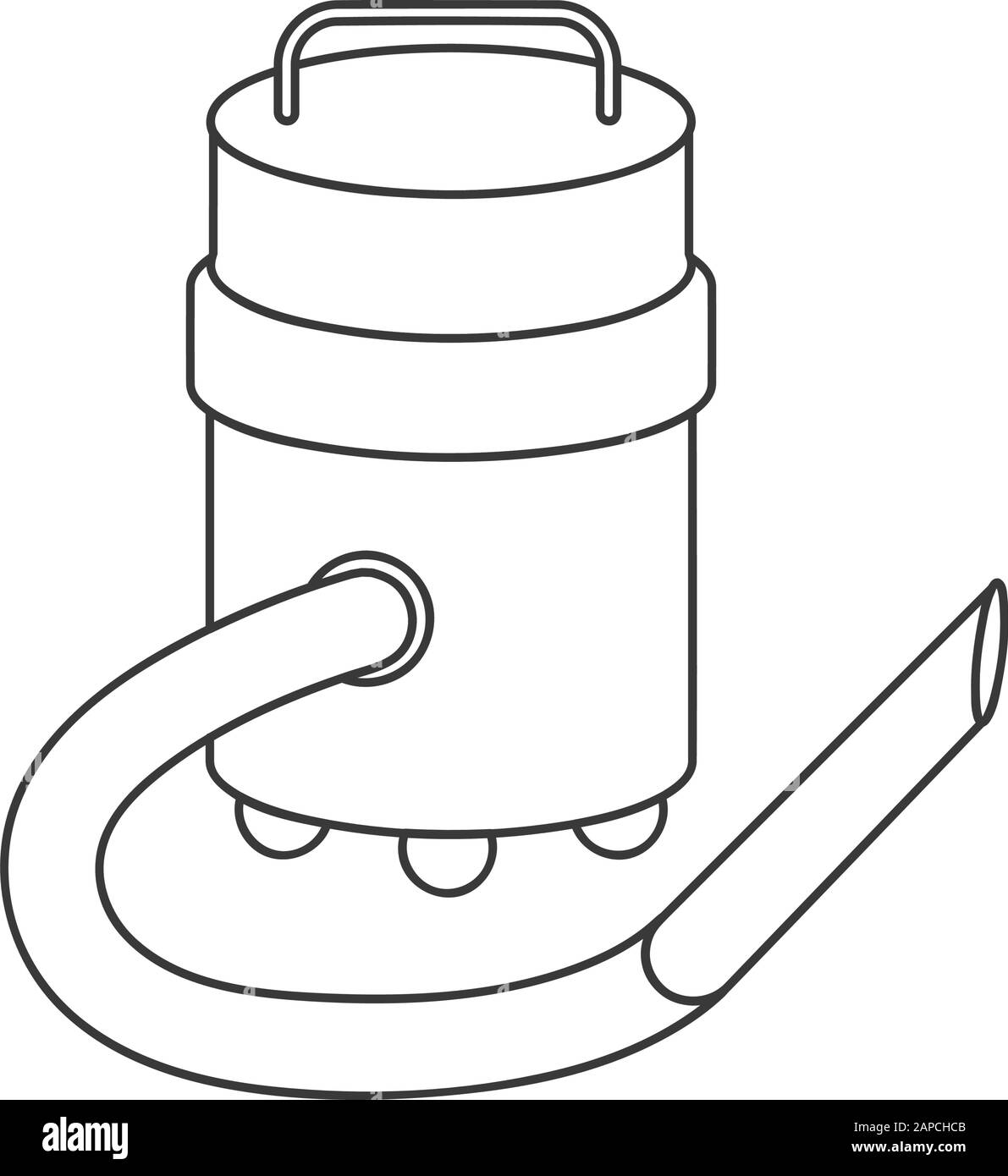 Icône d'aspirateur pour aspirateur de style industriel dans le dessin vectoriel Illustration de Vecteur