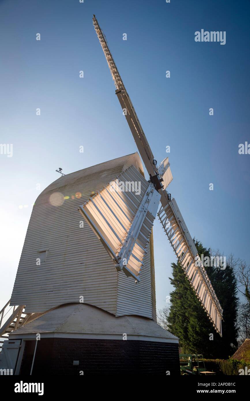 Moulin à vent Oldland moulin du XVIIIe siècle à Keymer, West Sussex, Royaume-Uni Banque D'Images