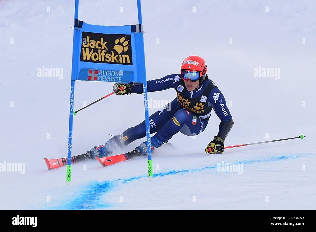 Brignone federica (ita) pendant LA coupe du monde DU CIEL - parallèle Giant Slalom femmes, Sestriere, Italie, 19 Jan 2020, ski de sports d'hiver Banque D'Images