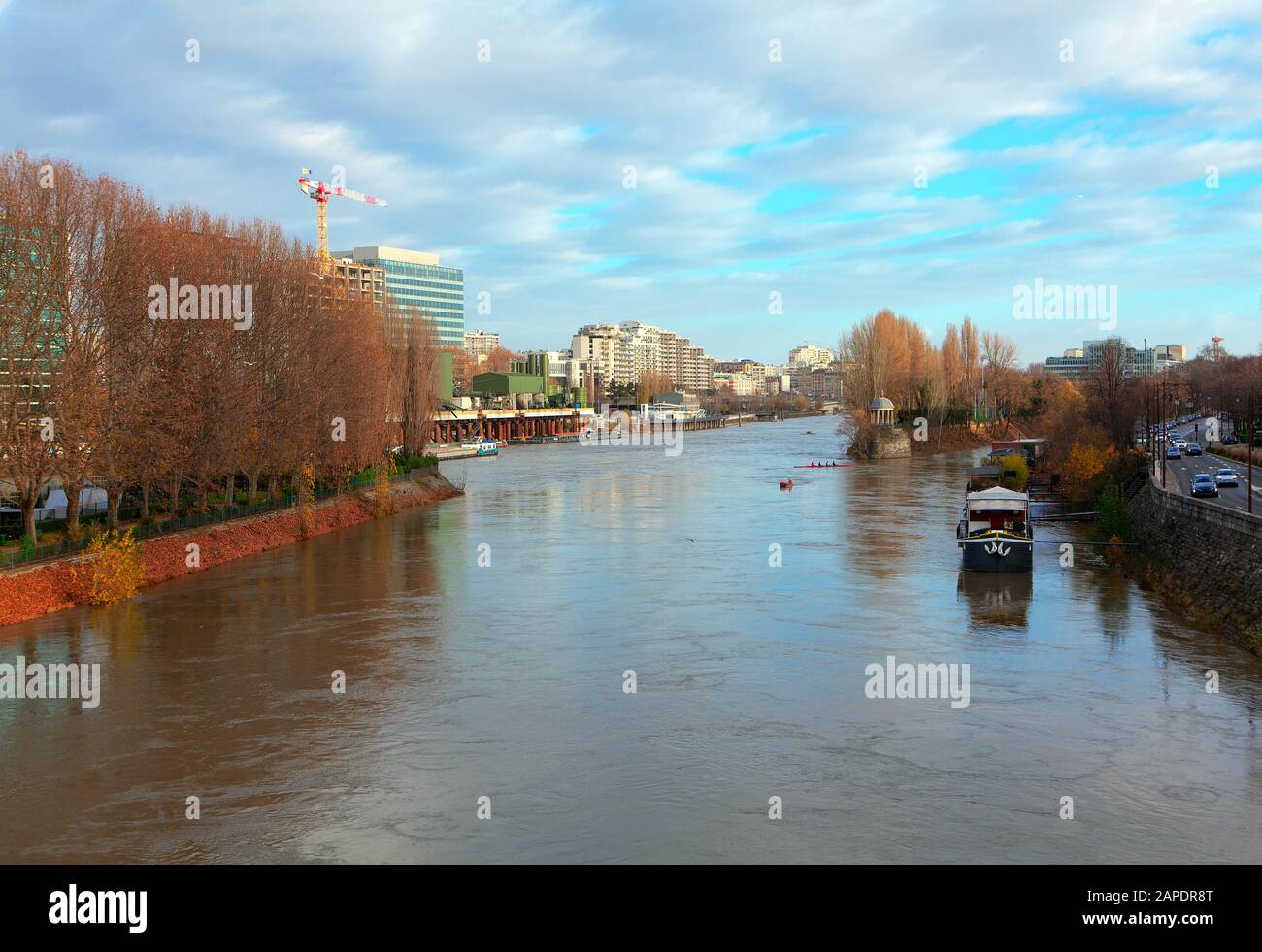 Paysage de la Seine à Paris Banque D'Images