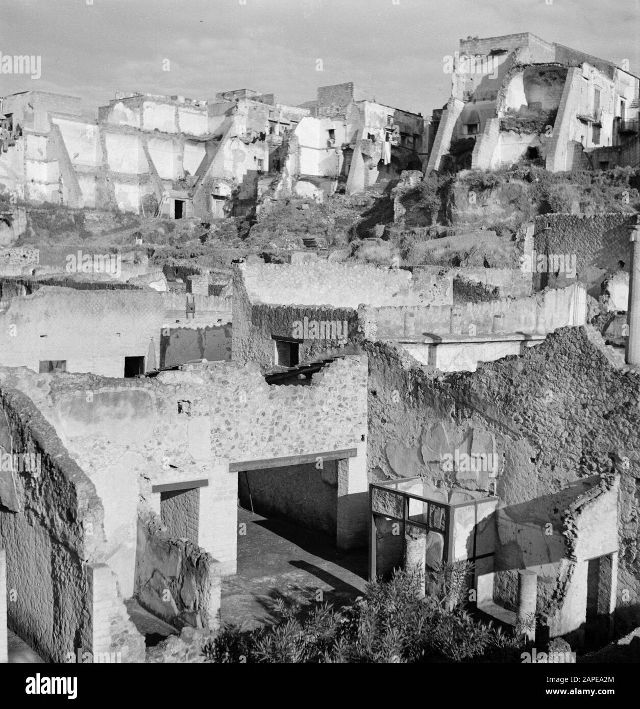 Italie Description: Image des ruines de la ville d'Herculaneum Date: Non daté lieu: Herculaneum, Italie mots clés: Archéologie, fouilles, ruines, maisons Banque D'Images