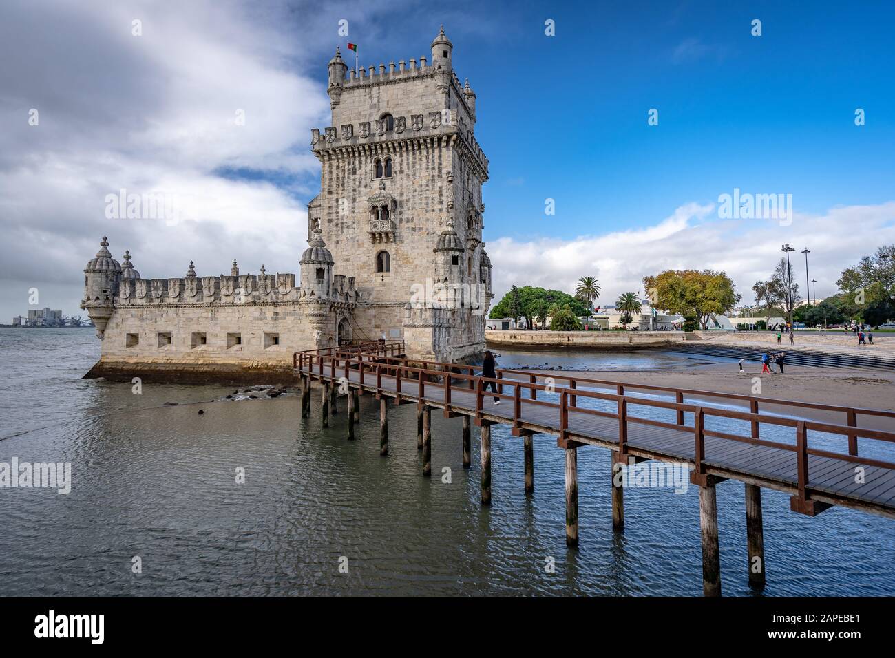 Lisbonne, Portugal - Tour Belem - Tour fortifiée médiévale Banque D'Images