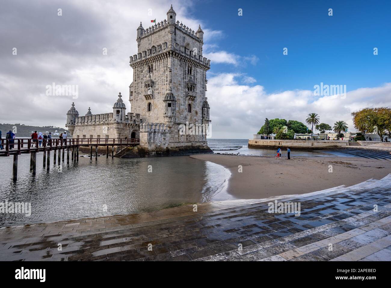 Lisbonne, Portugal - Tour Belem - Tour fortifiée médiévale Banque D'Images