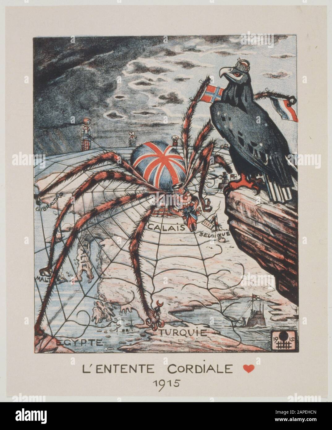 Affiche de propagande allemande « l'Entente Cordiale », 1915 Banque D'Images