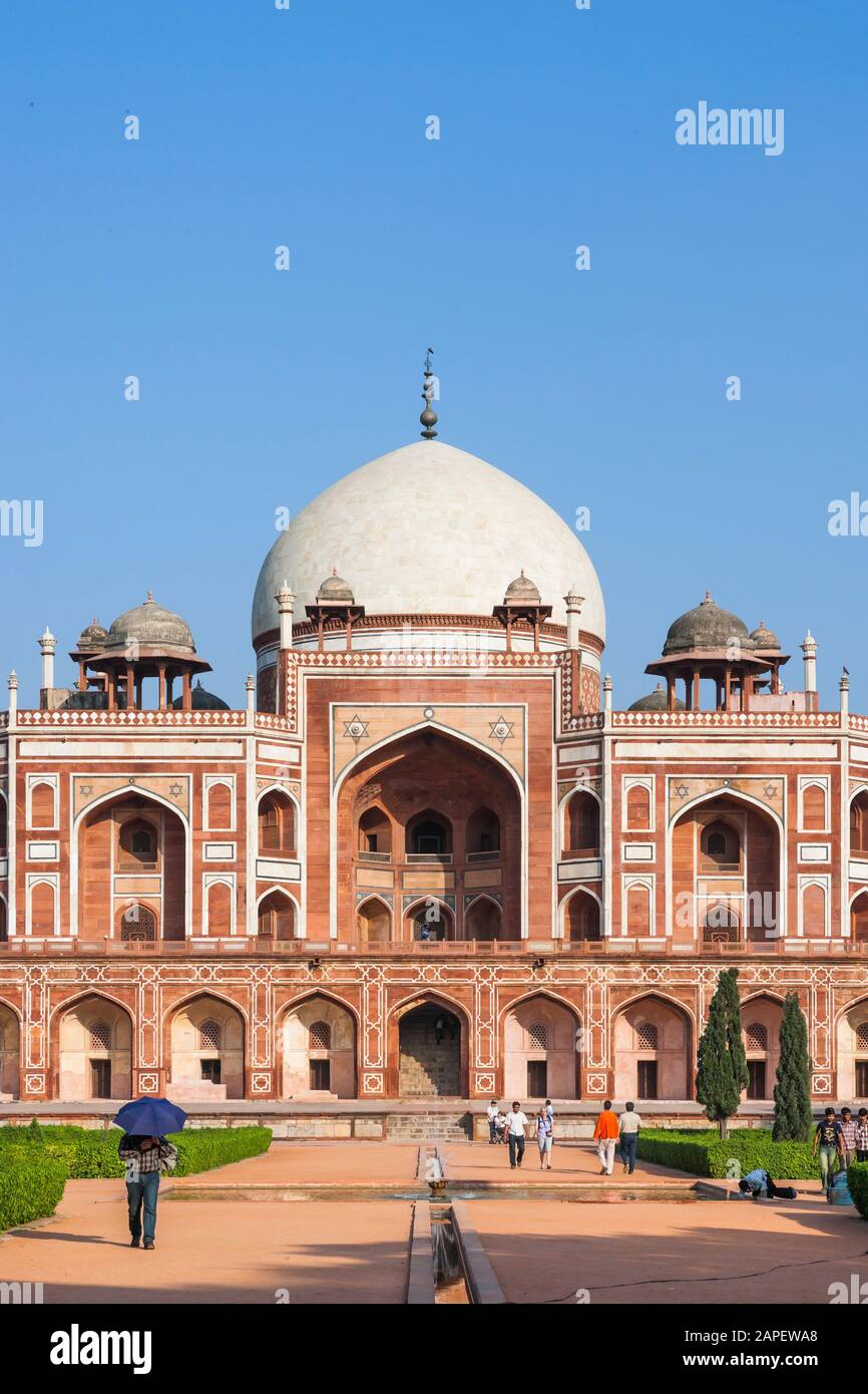 La tombe d'Humayun, construite en 1570, patrimoine mondial de l'unesco, New Delhi, inde, Asie du Sud, Asie Banque D'Images