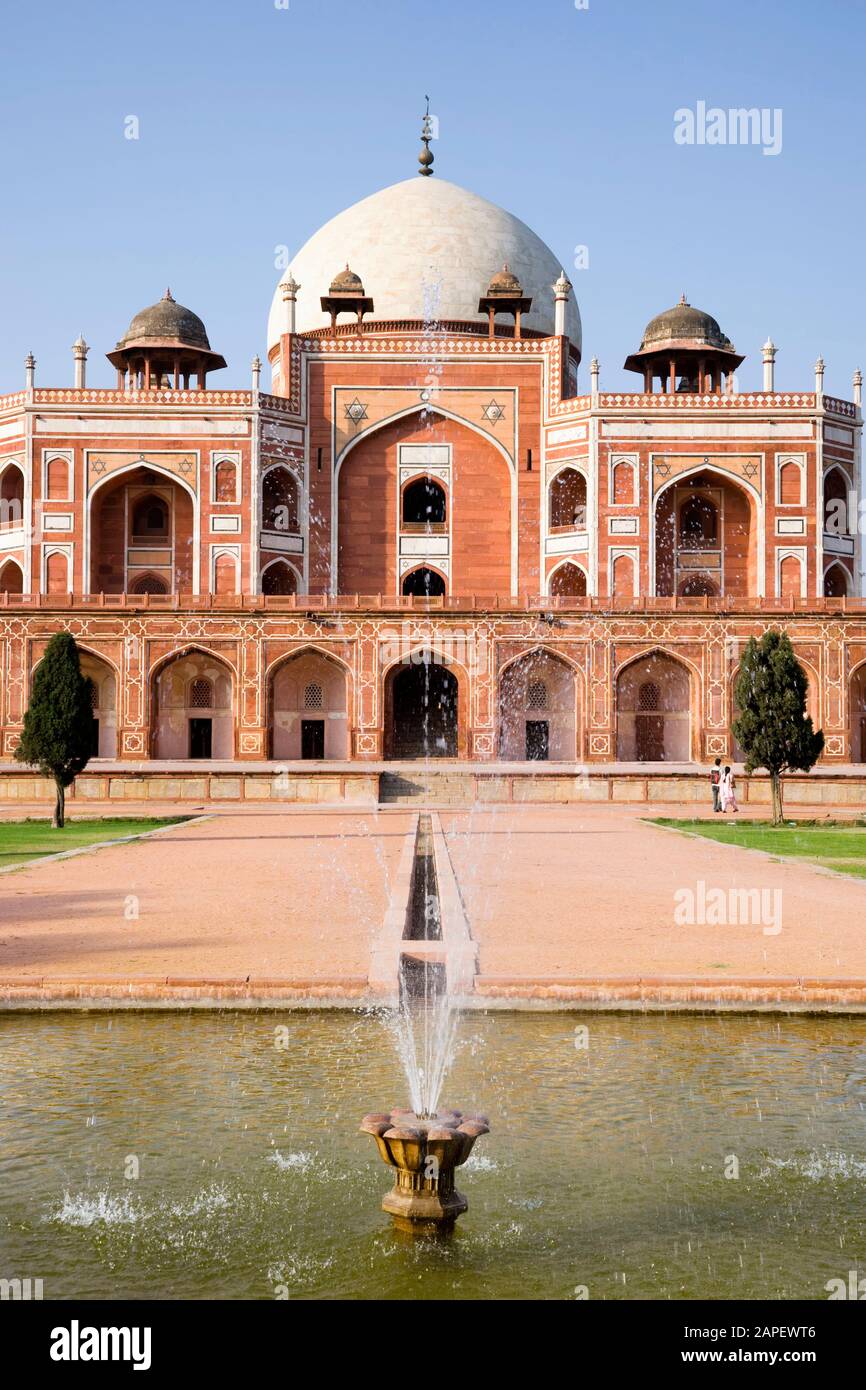 La tombe d'Humayun, construite en 1570, patrimoine mondial de l'unesco, New Delhi, inde, Asie du Sud, Asie Banque D'Images