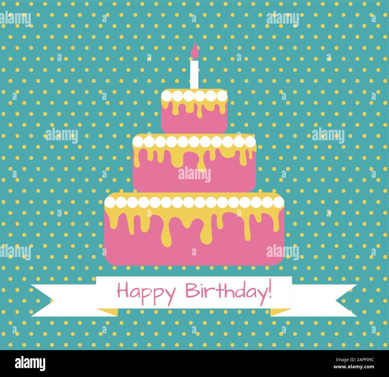 Happy Birthday card Illustration de Vecteur