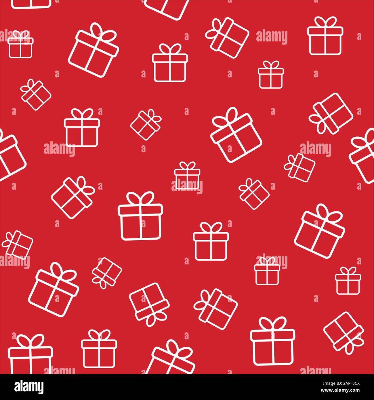 Motif rouge sans couture avec boîtes cadeaux Illustration de Vecteur