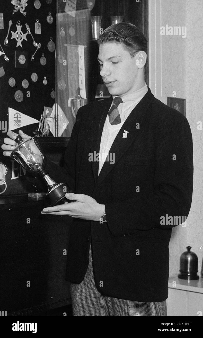 Bob Bonte, titulaire du record du monde à la maison; Banque D'Images