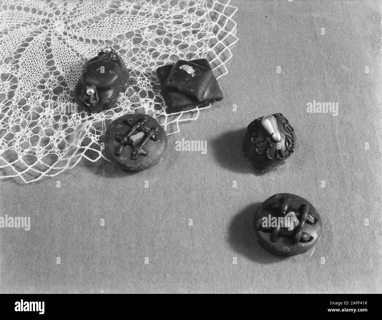 Publicité Photographie Description: Bonbons van Droste Date: 1 janvier 1932 mots clés: Chocolats, chocolat, publicité Banque D'Images