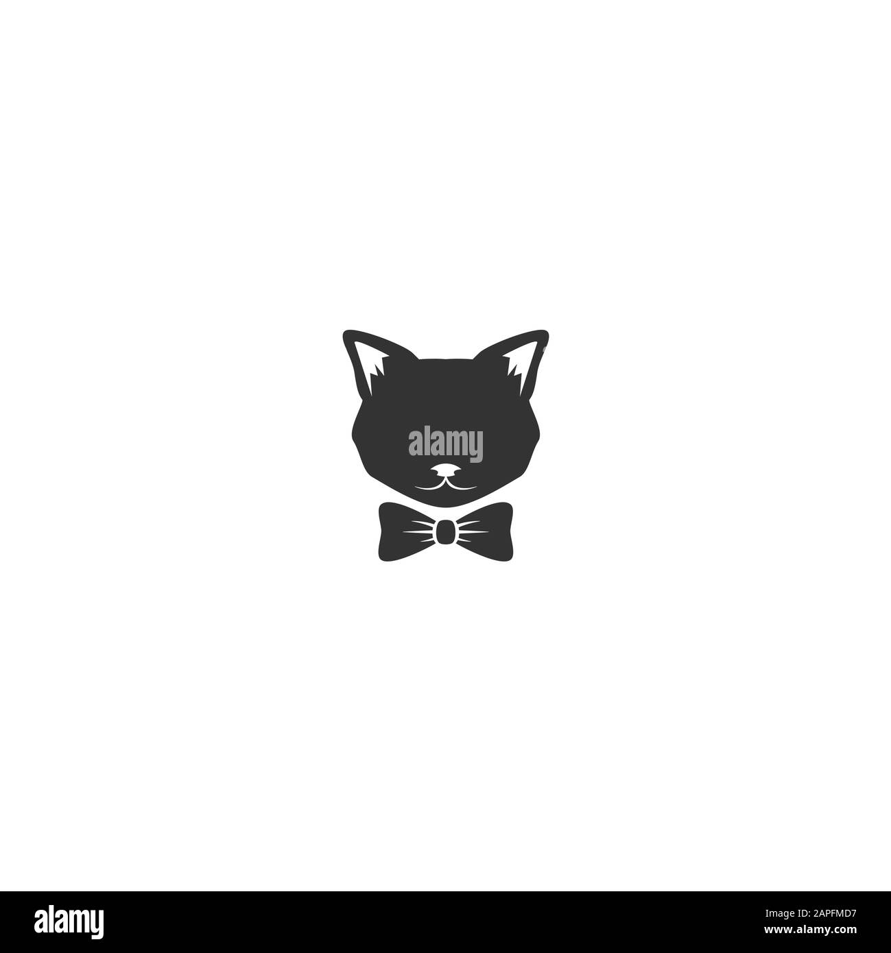 Tete De Chat Noire Avec Icone Noeud Papillon Isolee Sur Blanc Difficile Cool Tom Chat Avec Regard Severe Avatar Hipster Illustration Plate Vectorielle Avatar Hipster Image Vectorielle Stock Alamy