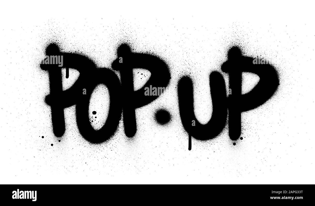 le texte graffiti apparaît en noir sur blanc Illustration de Vecteur