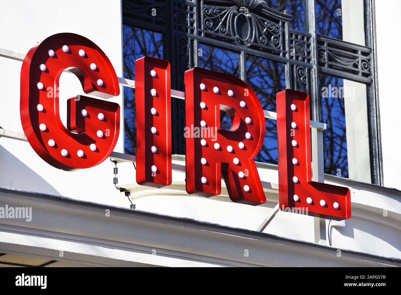 Lettres filles sur le théâtre - Paris - France Banque D'Images