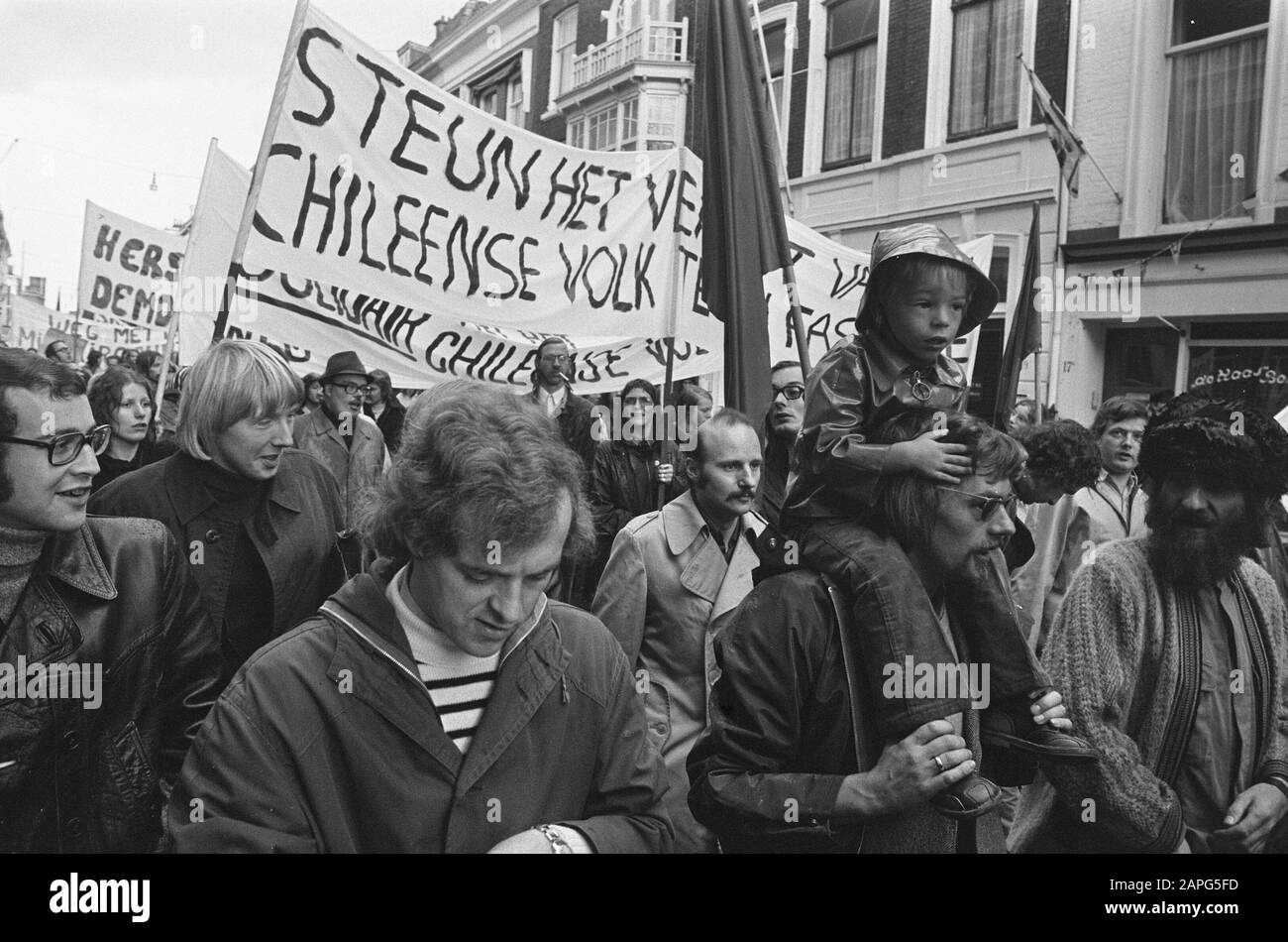 Manifestation Chili À La Haye Date : 22 Septembre 1973 Lieu : La Haye, Zuid-Holland Mots Clés : Manifestations Banque D'Images