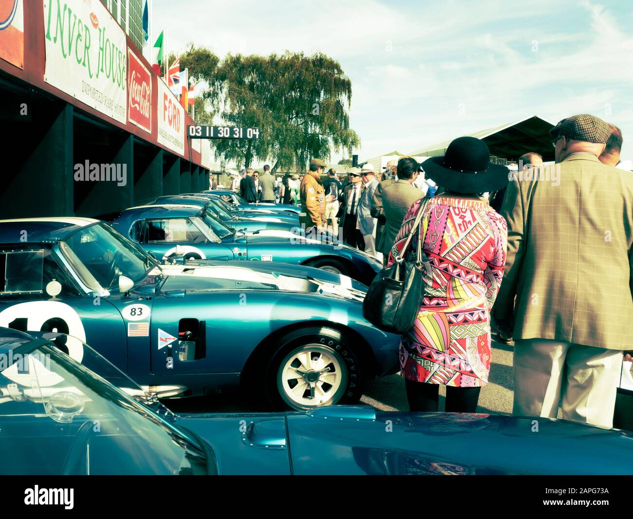 Goodwood Revival 2015. Écran Daytona Cobra Coupé Banque D'Images