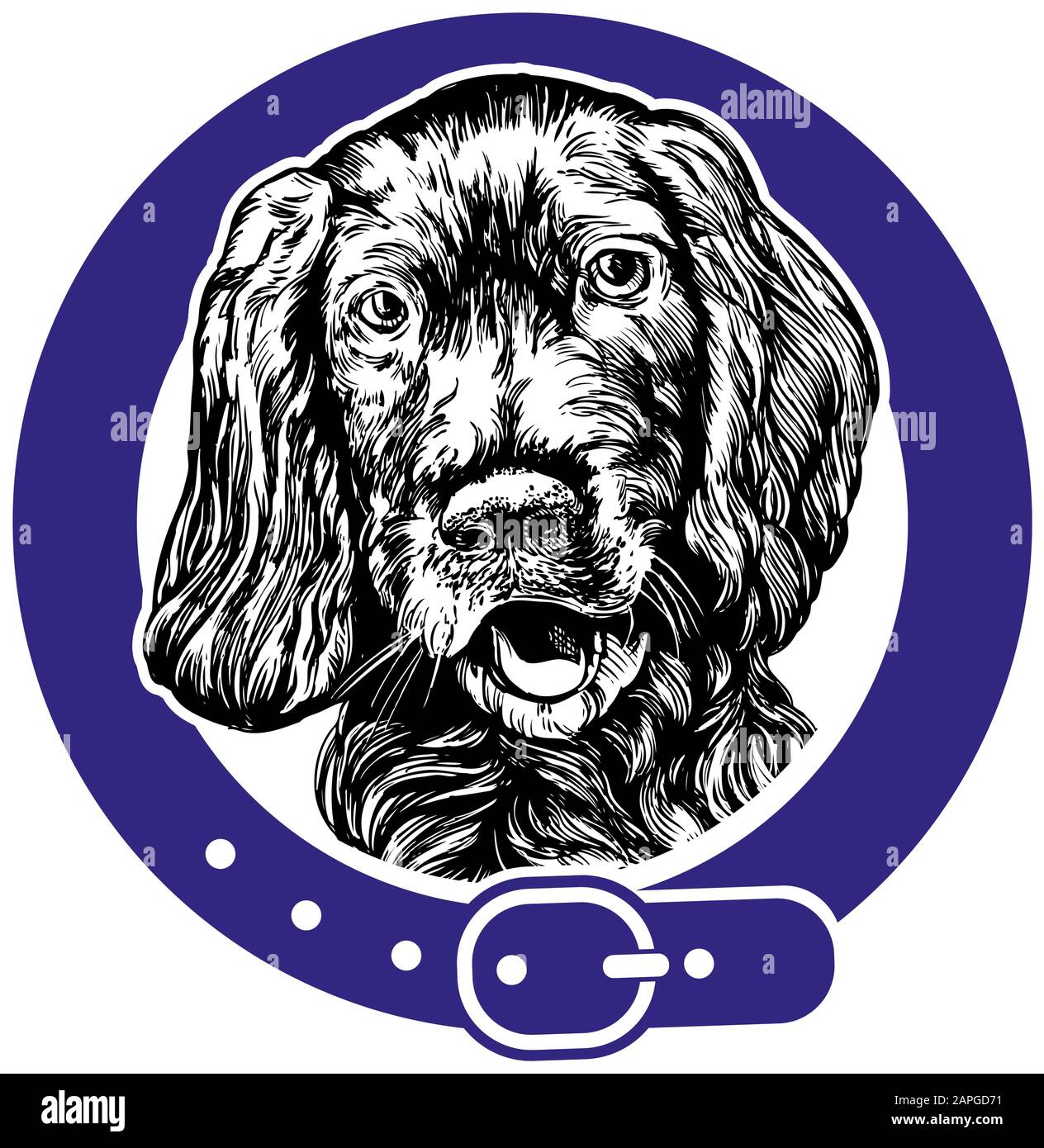 chien russe jouet terrier dessiné à la main vecteur de la lustration esquisse réaliste Illustration de Vecteur