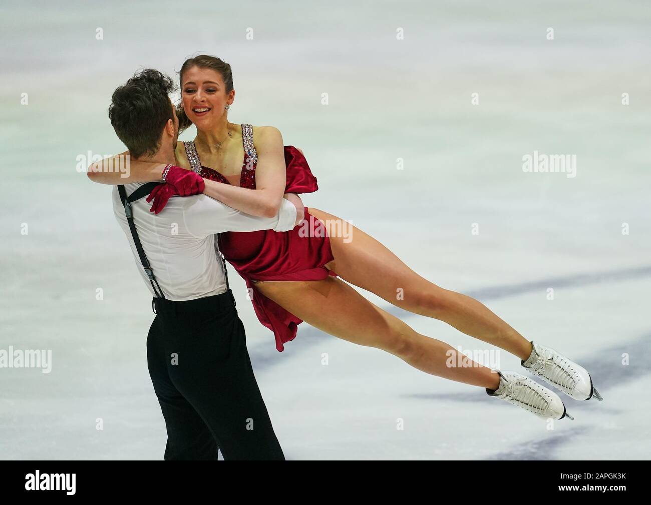 Steiermarkhalle, Graz, Autriche. 23 janvier 2020. Robynne Tweedale et Joseph Buckland de Grande-Bretagne lors de la danse sur glace aux Championnats européens de patinage artistique de l'UIP à Steiermarkhalle, Graz, Autriche. Crédit: Csm/Alay Live News Banque D'Images