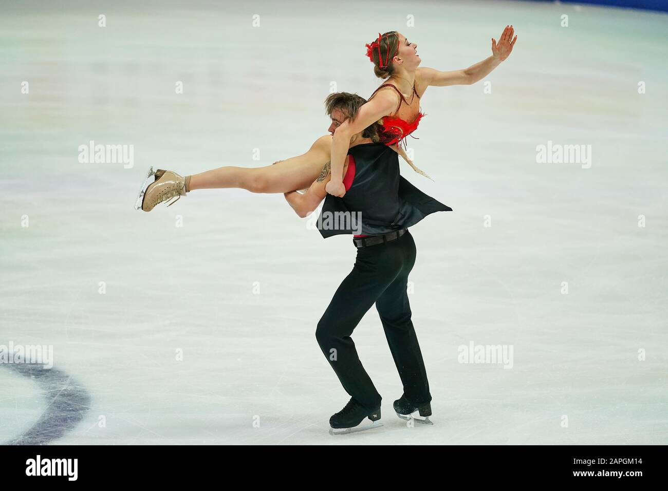 Steiermarkhalle, Graz, Autriche. 23 janvier 2020. Katharina Mueller et Tim Dieck d'Allemagne lors de la danse sur glace aux Championnats européens de patinage artistique de l'UIP à Steiermarkhalle, Graz, Autriche. Crédit: Csm/Alay Live News Banque D'Images