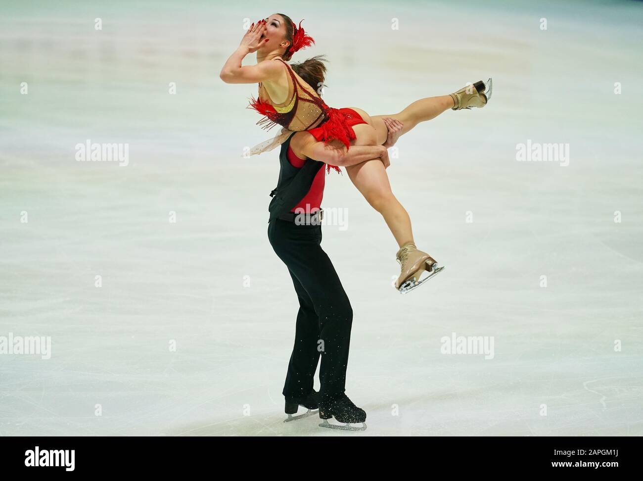 Steiermarkhalle, Graz, Autriche. 23 janvier 2020. Katharina Mueller et Tim Dieck d'Allemagne lors de la danse sur glace aux Championnats européens de patinage artistique de l'UIP à Steiermarkhalle, Graz, Autriche. Crédit: Csm/Alay Live News Banque D'Images