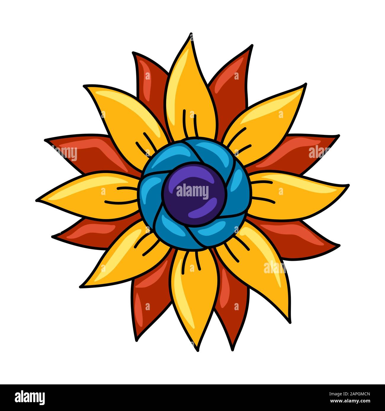 Décoration mexicaine de carreaux de céramique de talavera. Fleur folklorique ethnique. Illustration de Vecteur