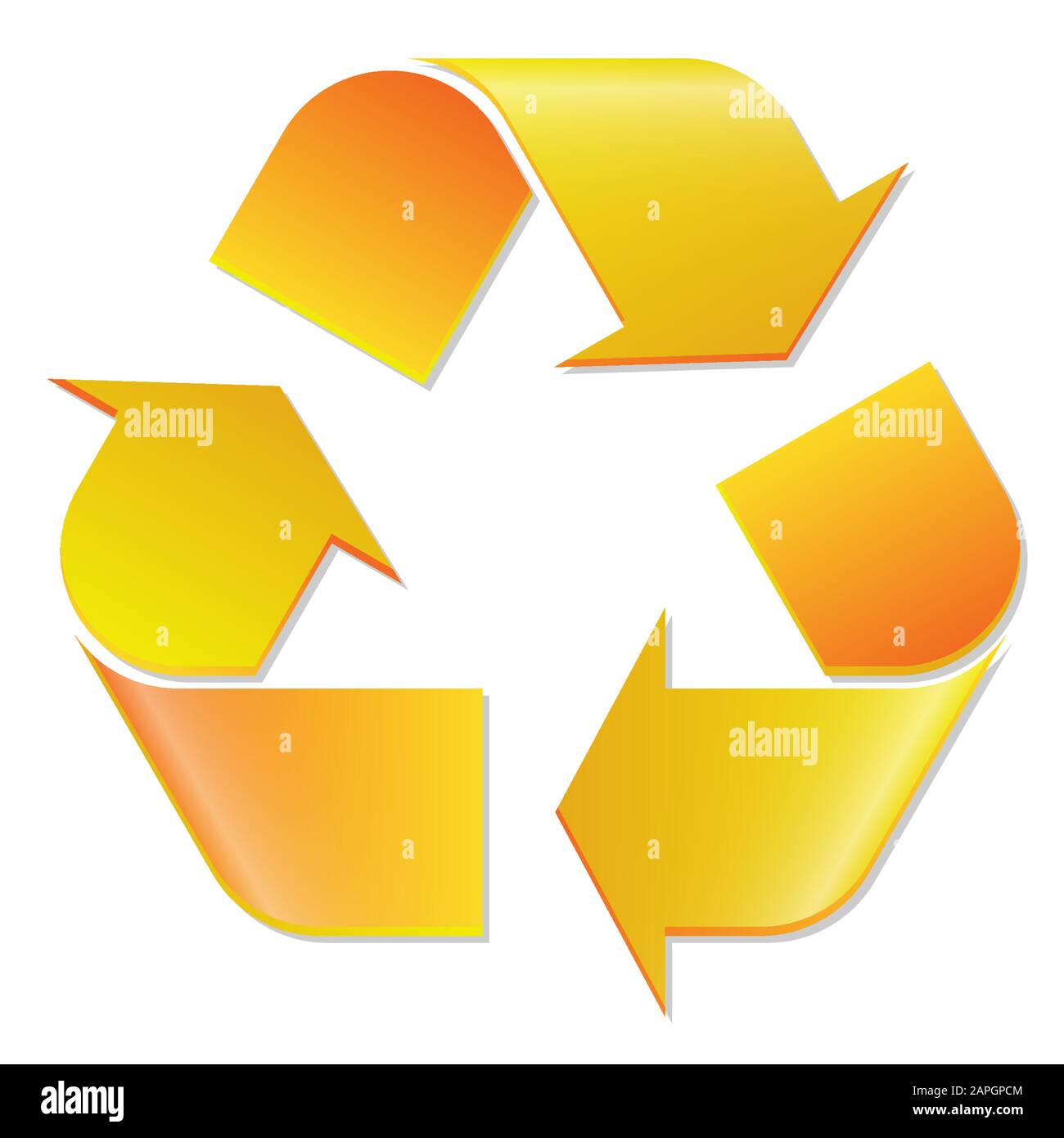 Symbole de recyclage jaune Illustration de Vecteur