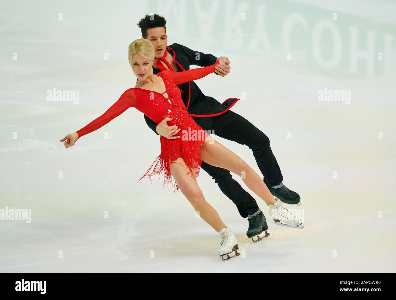 Steiermarkhalle, Graz, Autriche. 23 janvier 2020. Justyna Plutowska et Jeremie Flemin de Pologne pendant la danse sur glace aux Championnats européens de patinage artistique de l'UIP à Steiermarkhalle, Graz, Autriche. Crédit: Csm/Alay Live News Banque D'Images