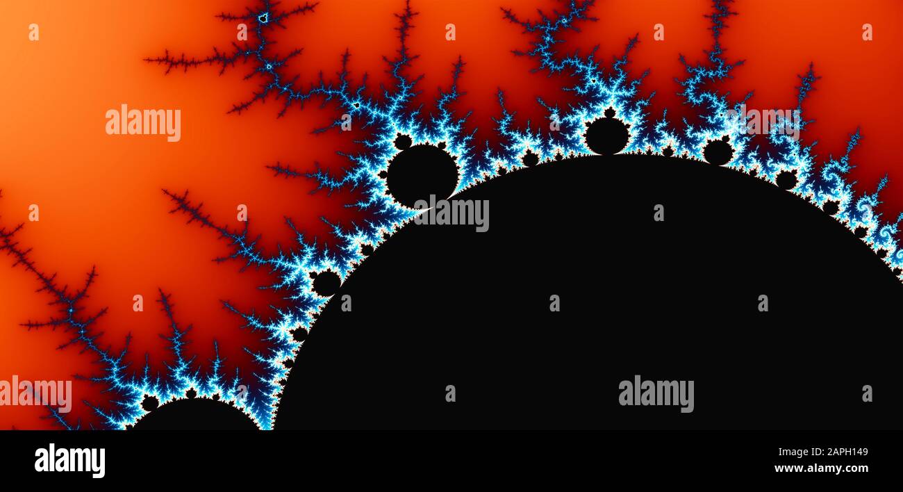 paysage fractal abstrait généré par le numérique Banque D'Images