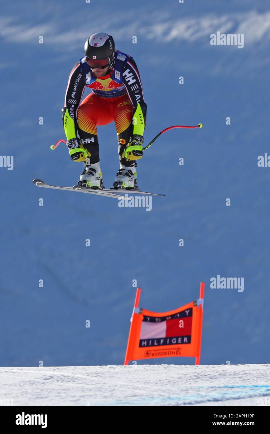 Kitzbuhel, Autriche. 23 janvier 2020. Benjamin Thomsen du Canada lors de la formation de descente de la coupe du monde de ski alpin Audi FIS le 23 janvier 2020 à Kitzbuehel, en Autriche. Crédit : Cal Sport Media/Alay Live News Banque D'Images