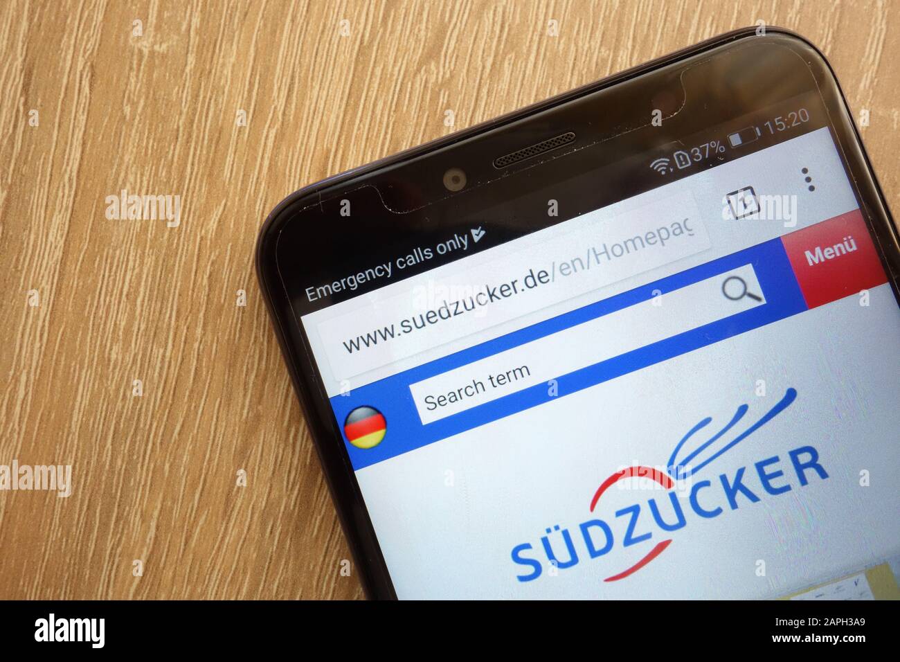 Site Web de Suedzucker affiché sur un smartphone moderne Banque D'Images