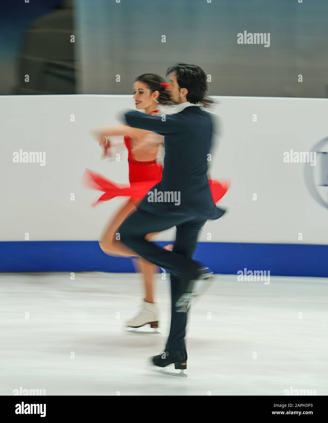 Steiermarkhalle, Graz, Autriche. 23 janvier 2020. Jasmine Tessari et Francesco Fioretti, d'Italie, lors de la danse sur glace aux Championnats européens de patinage artistique de l'UIP à Steiermarkhalle, Graz, Autriche. Crédit: Csm/Alay Live News Banque D'Images