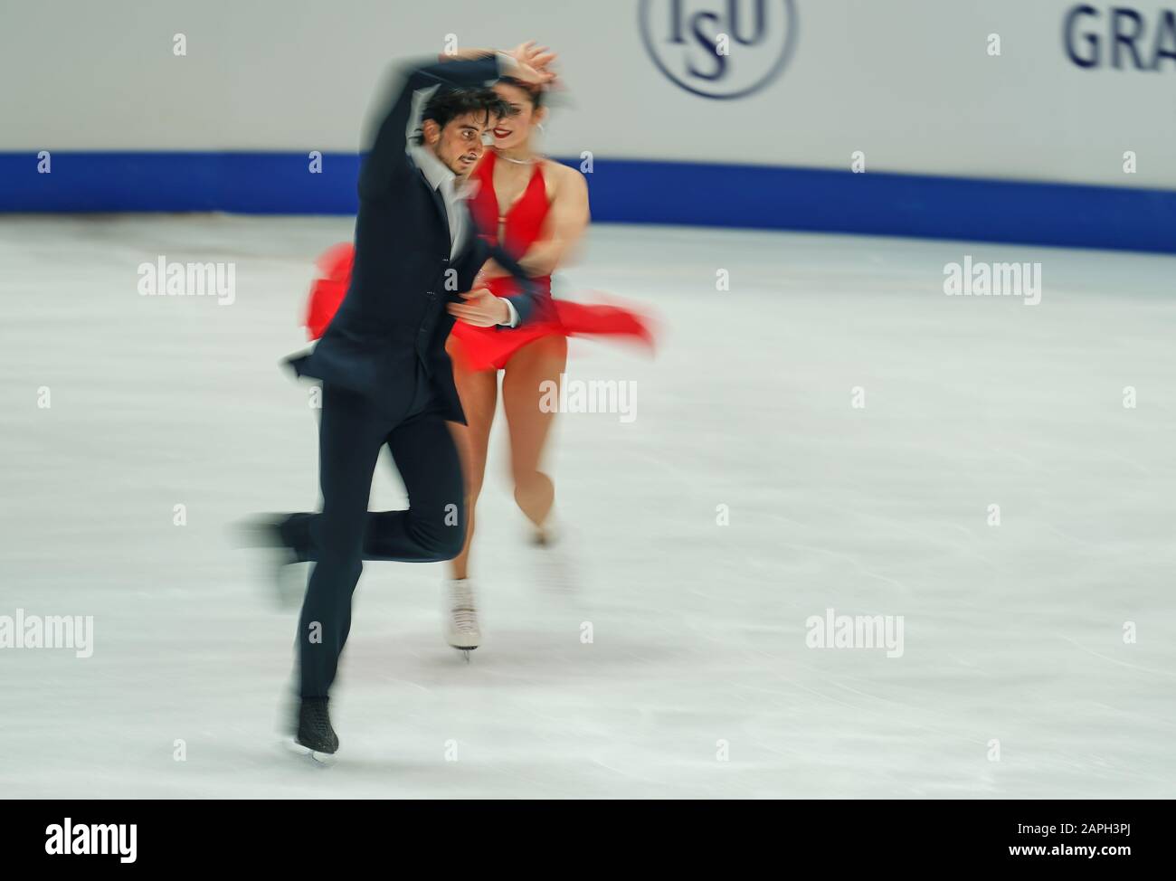 Steiermarkhalle, Graz, Autriche. 23 janvier 2020. Jasmine Tessari et Francesco Fioretti, d'Italie, lors de la danse sur glace aux Championnats européens de patinage artistique de l'UIP à Steiermarkhalle, Graz, Autriche. Crédit: Csm/Alay Live News Banque D'Images