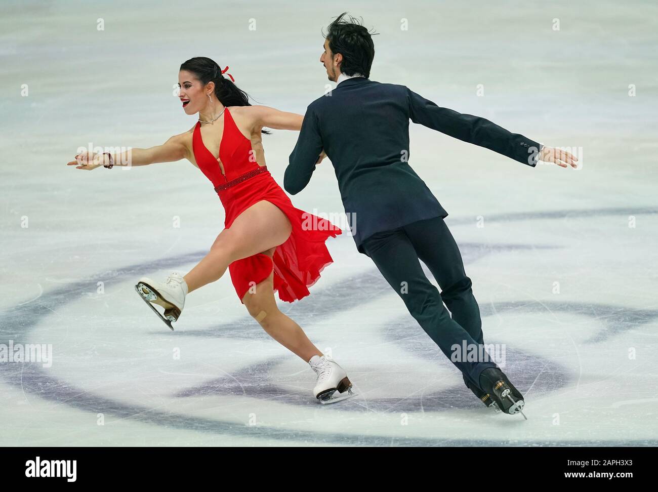 Steiermarkhalle, Graz, Autriche. 23 janvier 2020. Jasmine Tessari et Francesco Fioretti, d'Italie, lors de la danse sur glace aux Championnats européens de patinage artistique de l'UIP à Steiermarkhalle, Graz, Autriche. Crédit: Csm/Alay Live News Banque D'Images