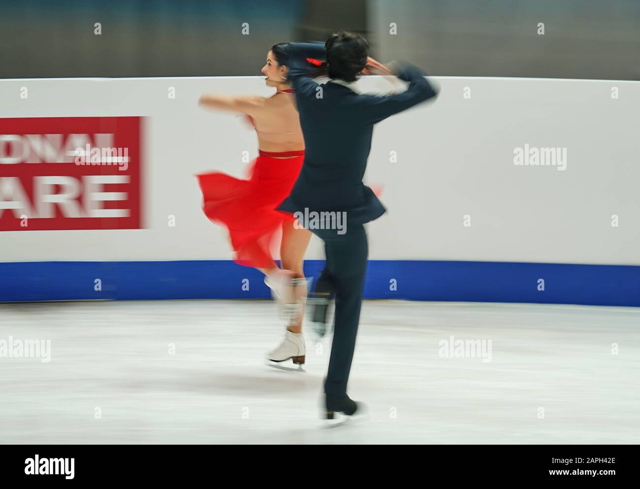 Steiermarkhalle, Graz, Autriche. 23 janvier 2020. Jasmine Tessari et Francesco Fioretti, d'Italie, lors de la danse sur glace aux Championnats européens de patinage artistique de l'UIP à Steiermarkhalle, Graz, Autriche. Crédit: Csm/Alay Live News Banque D'Images
