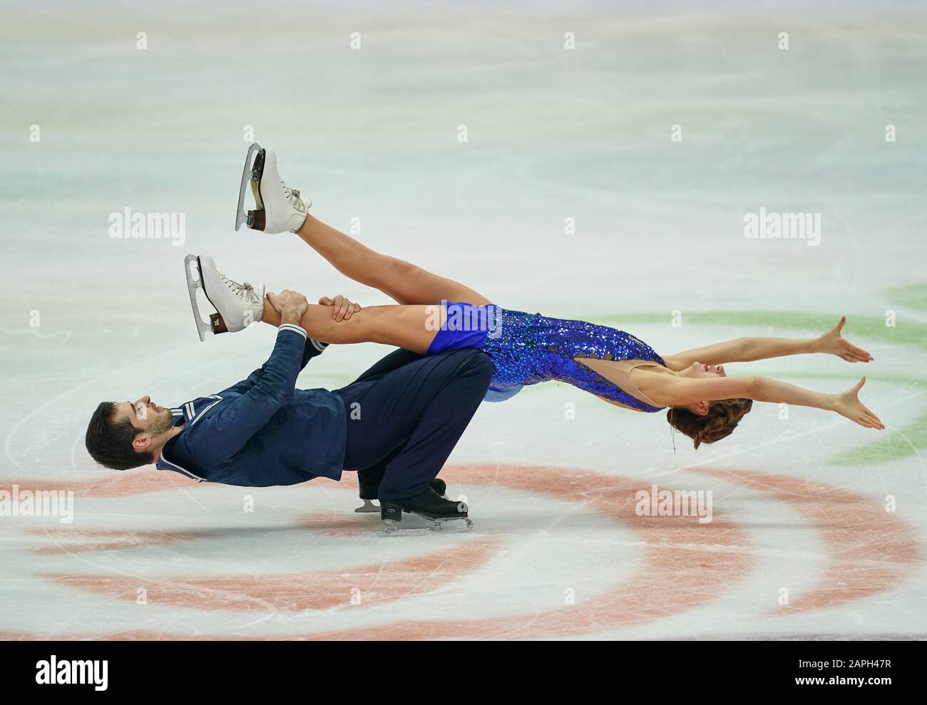 Steiermarkhalle, Graz, Autriche. 23 janvier 2020. Alexandra Nazarova et Maxim Nikitin, d'Ukraine, lors de la danse sur glace aux Championnats européens de patinage artistique de l'UIP à Steiermarkhalle, Graz, Autriche. Crédit: Csm/Alay Live News Banque D'Images