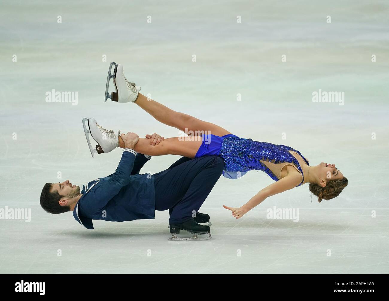 Steiermarkhalle, Graz, Autriche. 23 janvier 2020. Alexandra Nazarova et Maxim Nikitin, d'Ukraine, lors de la danse sur glace aux Championnats européens de patinage artistique de l'UIP à Steiermarkhalle, Graz, Autriche. Crédit: Csm/Alay Live News Banque D'Images
