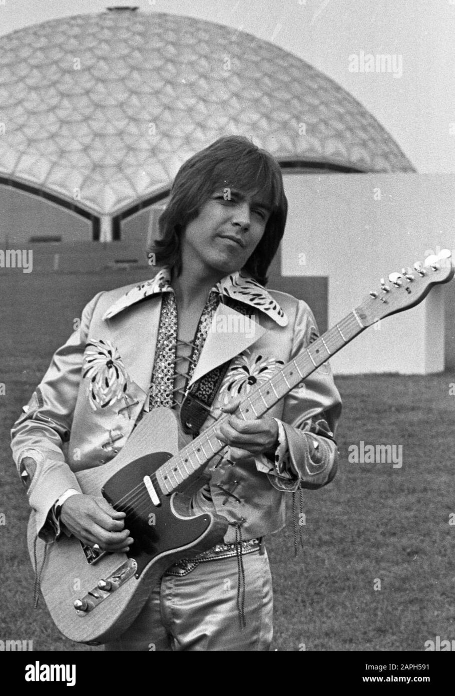 David Cassidy en 1972; la Star de la pop-TV américaine David Cassidy pendant un enregistrement à la télévision; Banque D'Images