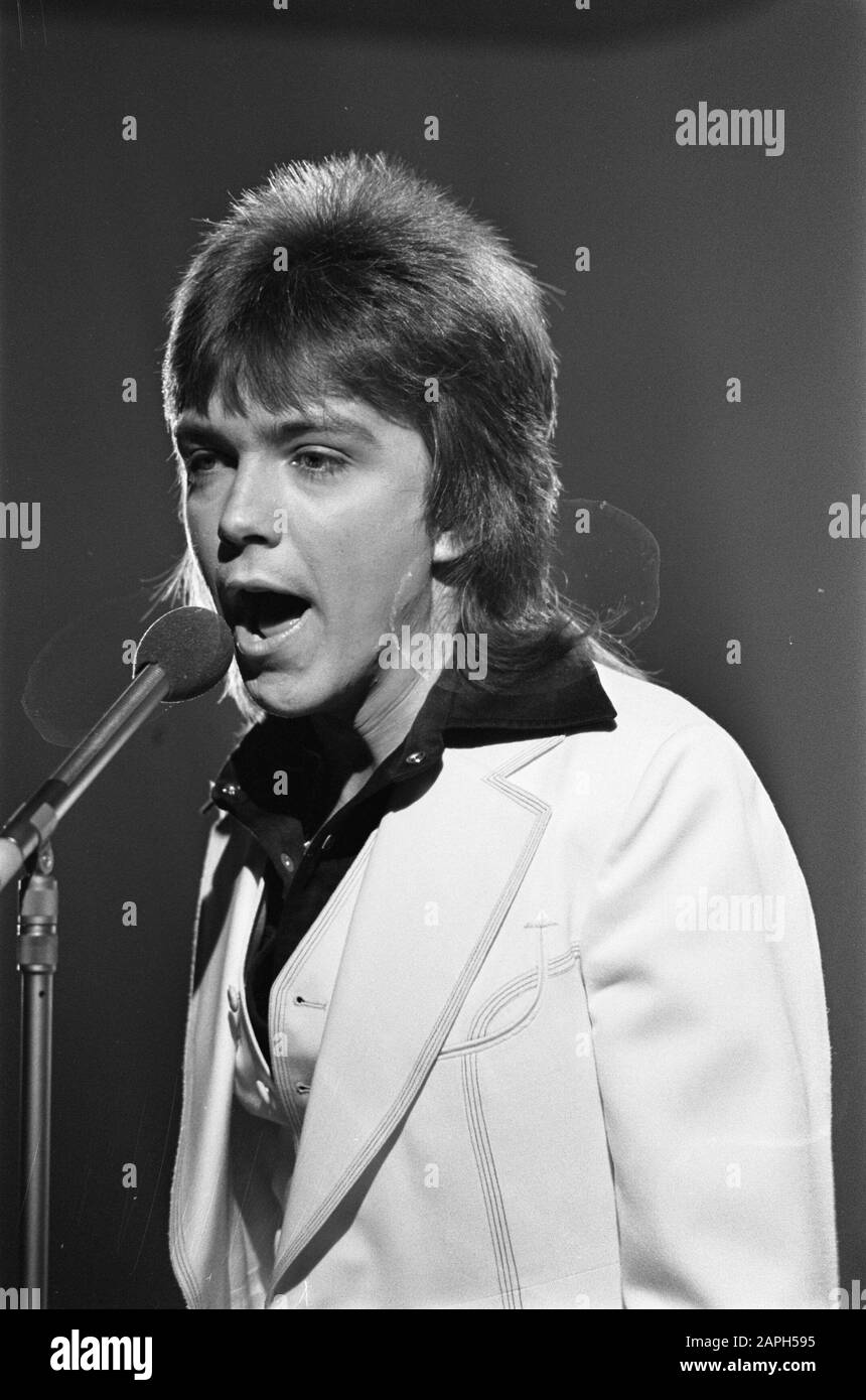 David Cassidy pendant l'enregistrement; David Cassidy pendant l'enregistrement; Banque D'Images