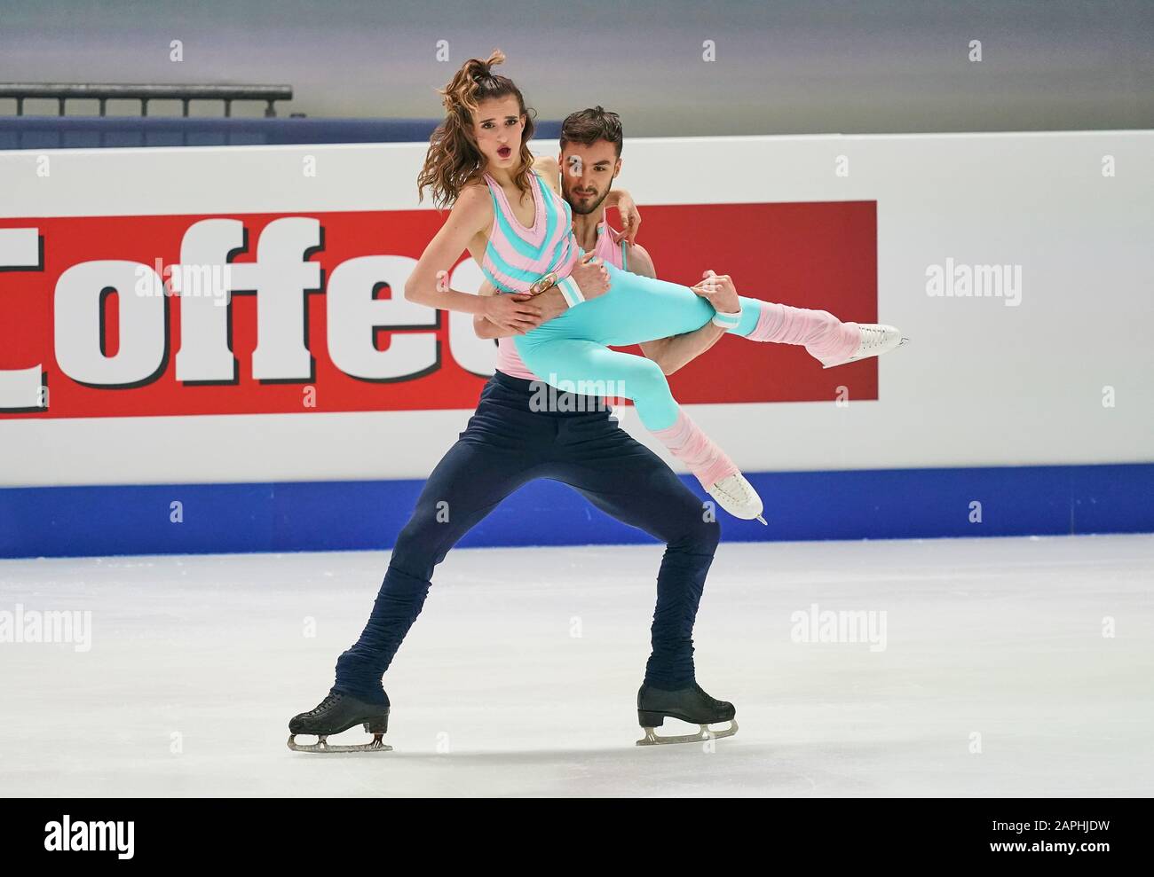 Steiermarkhalle, Graz, Autriche. 23 janvier 2020. Gabriella Papadakis et Guillaume Cizeron de France pendant la danse sur glace aux Championnats européens de patinage artistique de l'UIP à Steiermarkhalle, Graz, Autriche. Crédit: Csm/Alay Live News Banque D'Images